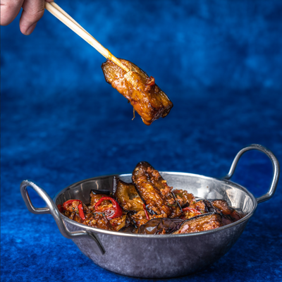 Marinated Aubergine with Minced Pork and Chilli (魚香茄子)